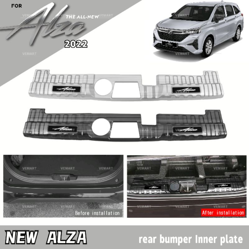 Vemart Perodua alza new 2022 rear bumper Inner sill plate accessories ...