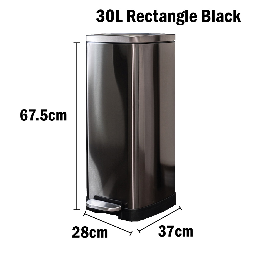 Tong sampah bertutup besar Dustbin kitchen large 50L 30L Pedal smart ...