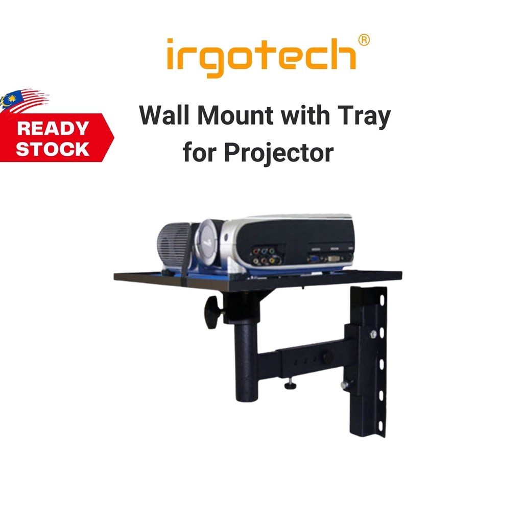 IRGOTECH Projector Wall Mount Bracket with Tray Projector Holder Home