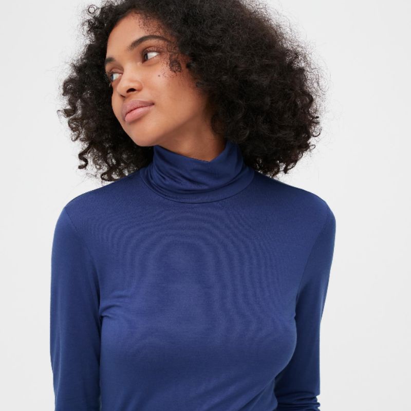 Women s Heattech Turtleneck T long sleeves U.N.I.Q.L.O Shopee Malaysia