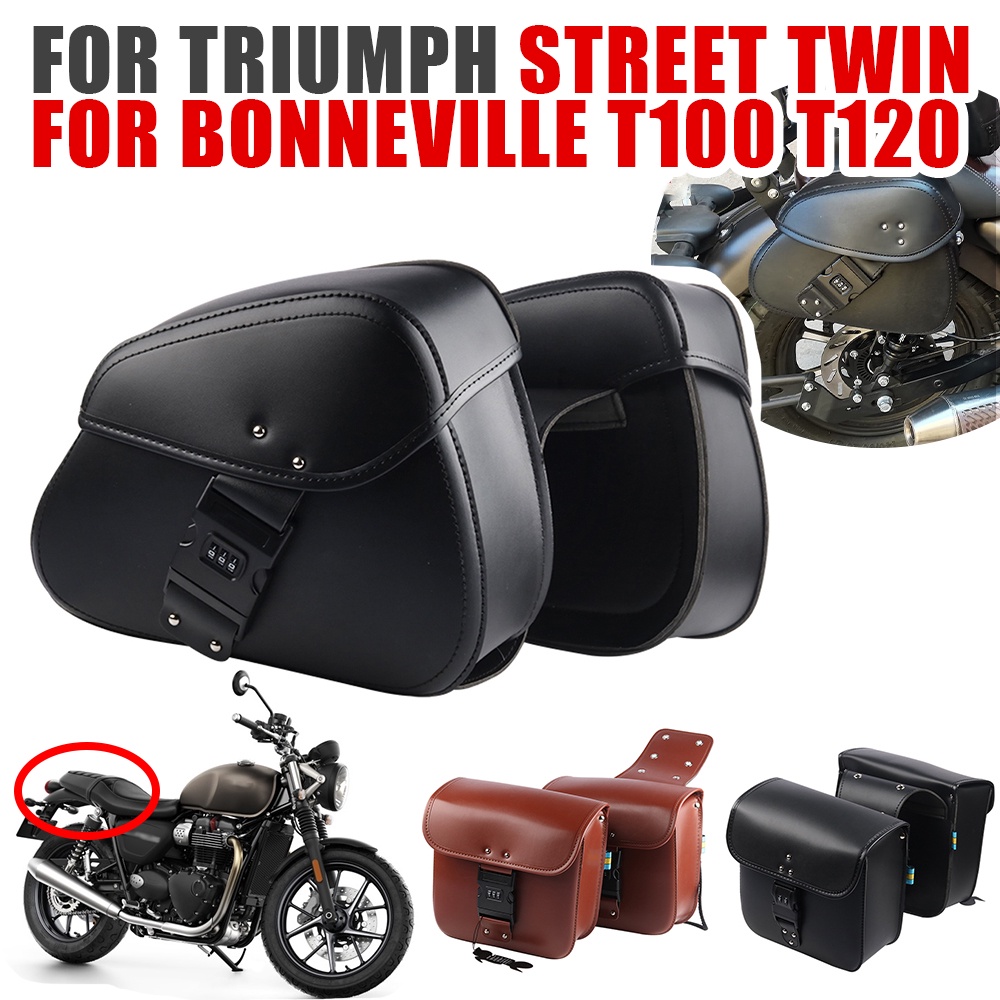 For Triumph Bonneville T100 T120 Street Twin Motorcycle Accessories Saddlebag Side Luggage Bags