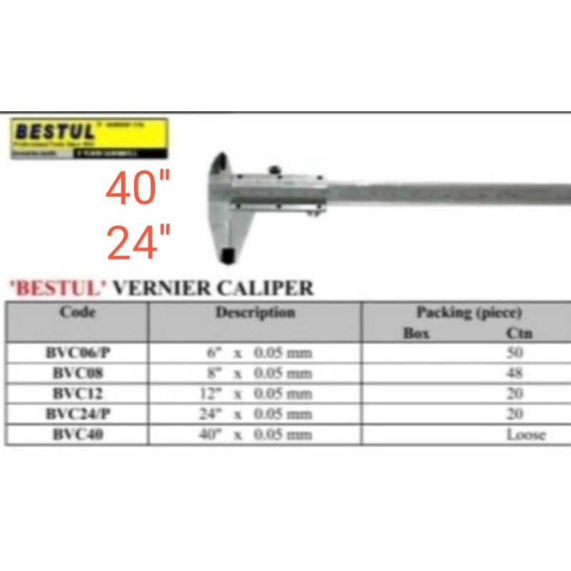 LS GEMILANG BESTUL caliper 40'' 24'' GERMANY VERNIER CALIPER Digital