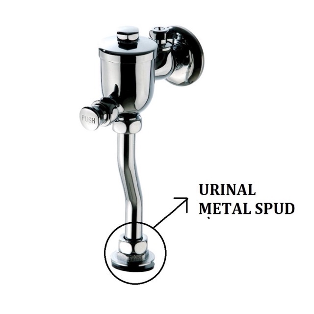 DOE UF10A Urinal Spud Chrome Plated Urinal Flush Valve Inlet Spud 5/8 ...