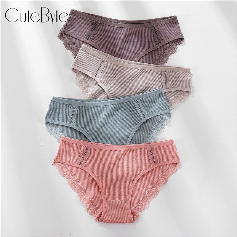 CuteByte M-XL Women Underpants Cotton Panties Sexy Lace Underwear ...