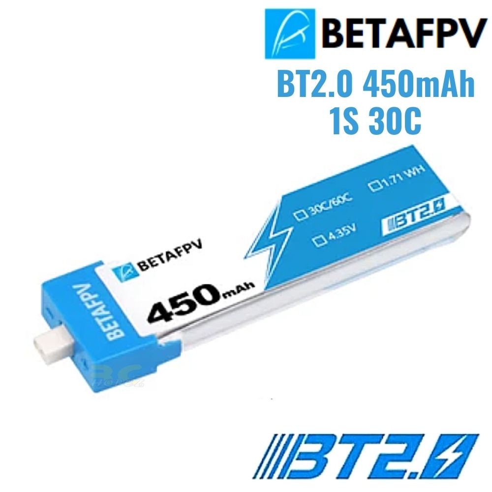 BetaFPV 450mAh 1S 30C 4.35V Battery BT2.0 4PCS