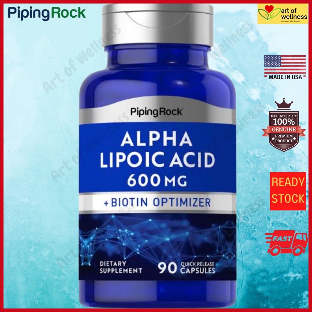 Alpha Lipoic Acid, 600 mg PLUS Biotin Optimizer, 90 Capsules (Support