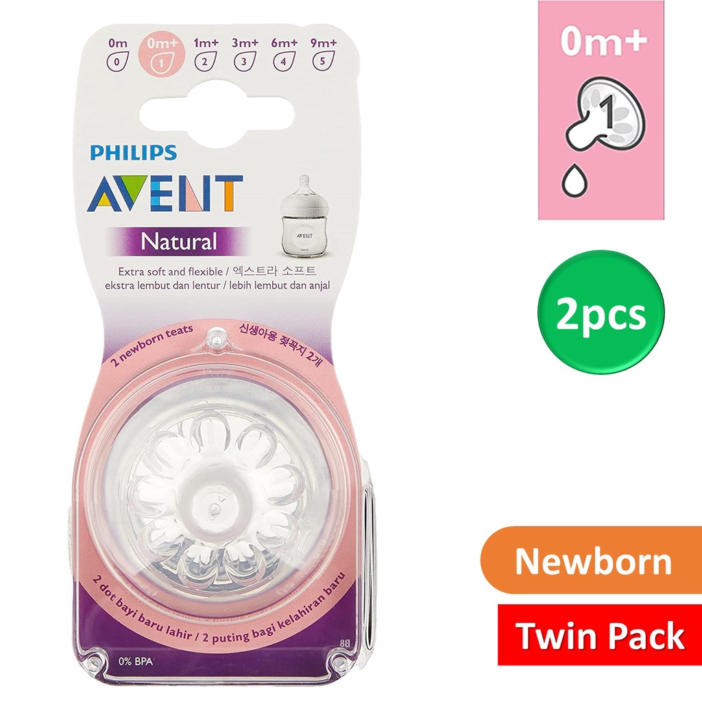 Philips Avent Teats Natural Response 2pcs Shopee Malaysia