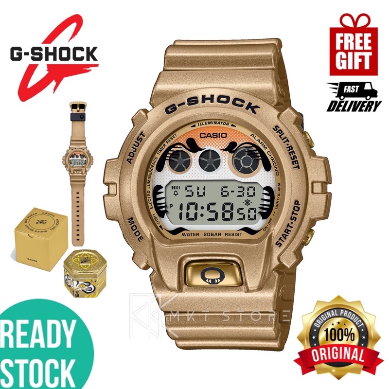 Japan set) Original G-shock x Gold Daruma Doll DW-6900GDA-9