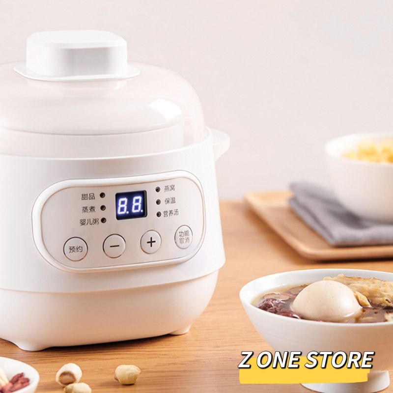 200W Electric Slow Cooker Food Steamer Stew Cup Multicooker