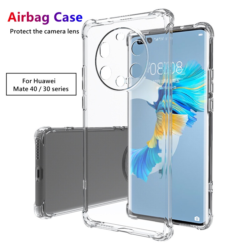 Case for Huawei Mate 20 Lite Clear TPU Four Corners Protective Cover  Transparent Soft funda