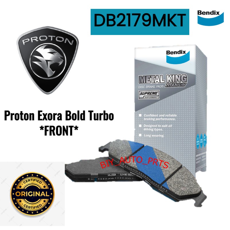 Bendix Front Disc Brake Pad For Proton Exora Bold Turbo 1Set (DB2179MKT) Shopee Malaysia