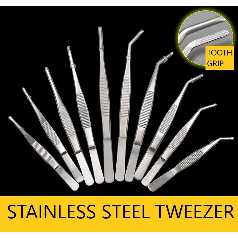 Stainless Steel Long Forceps dressing tweezer aquarium landscaping