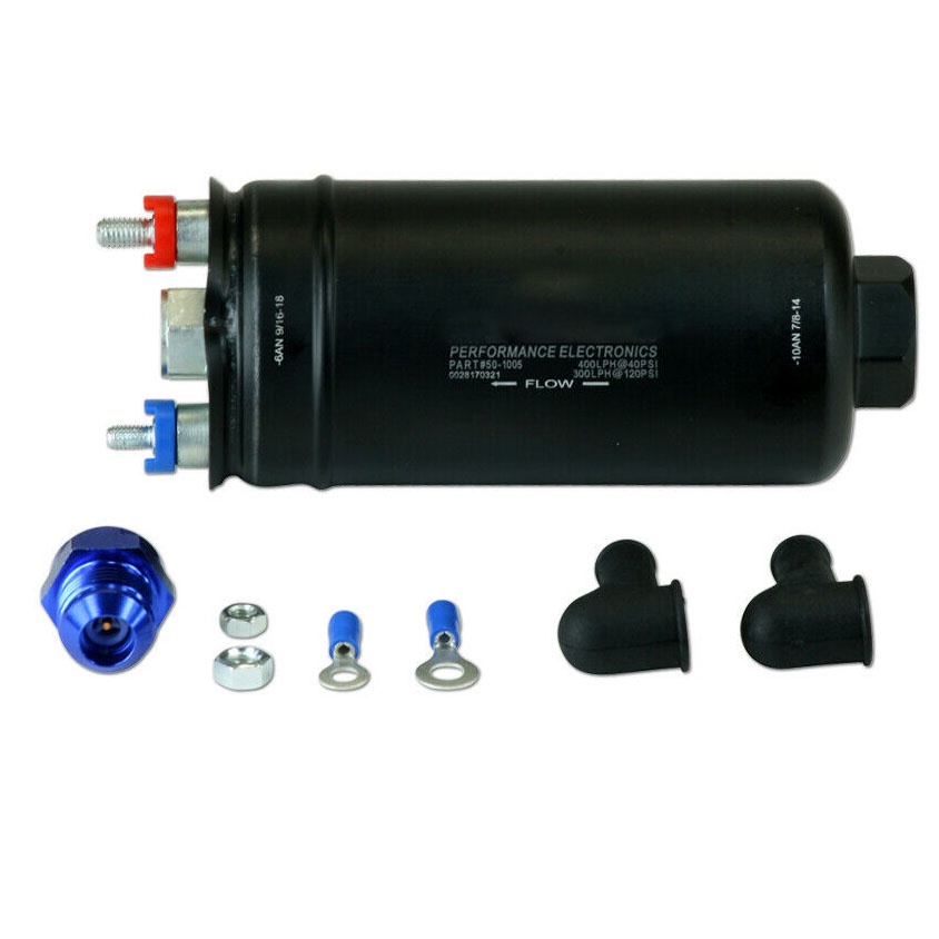 400LPH High Pressure Inline Fuel Pump Kit 50-1005 E85 Compatible 10AN ...