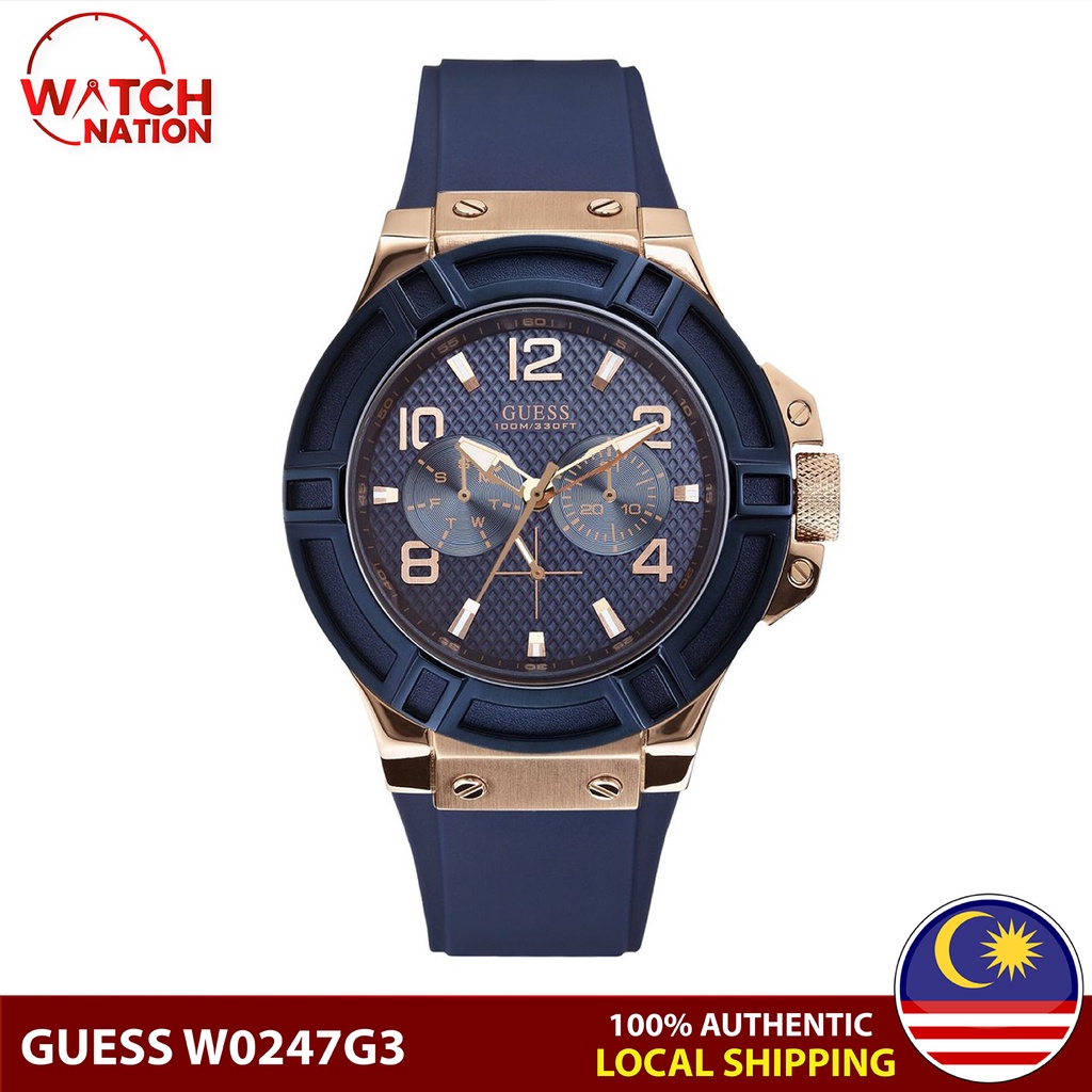 Original 2 Years warranty Guess Luxury Chronograph Men Women Watches Jam Tangan Lelaki Wanita W0247G3 Shopee Malaysia