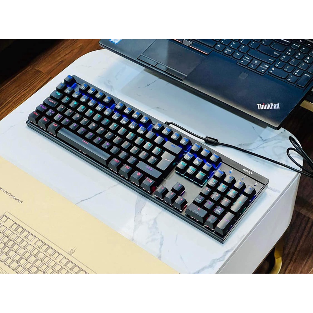 Aukey KM G6 Gaming Mechanical Keyboard - Multi-Color LED Keyboard, Many ...