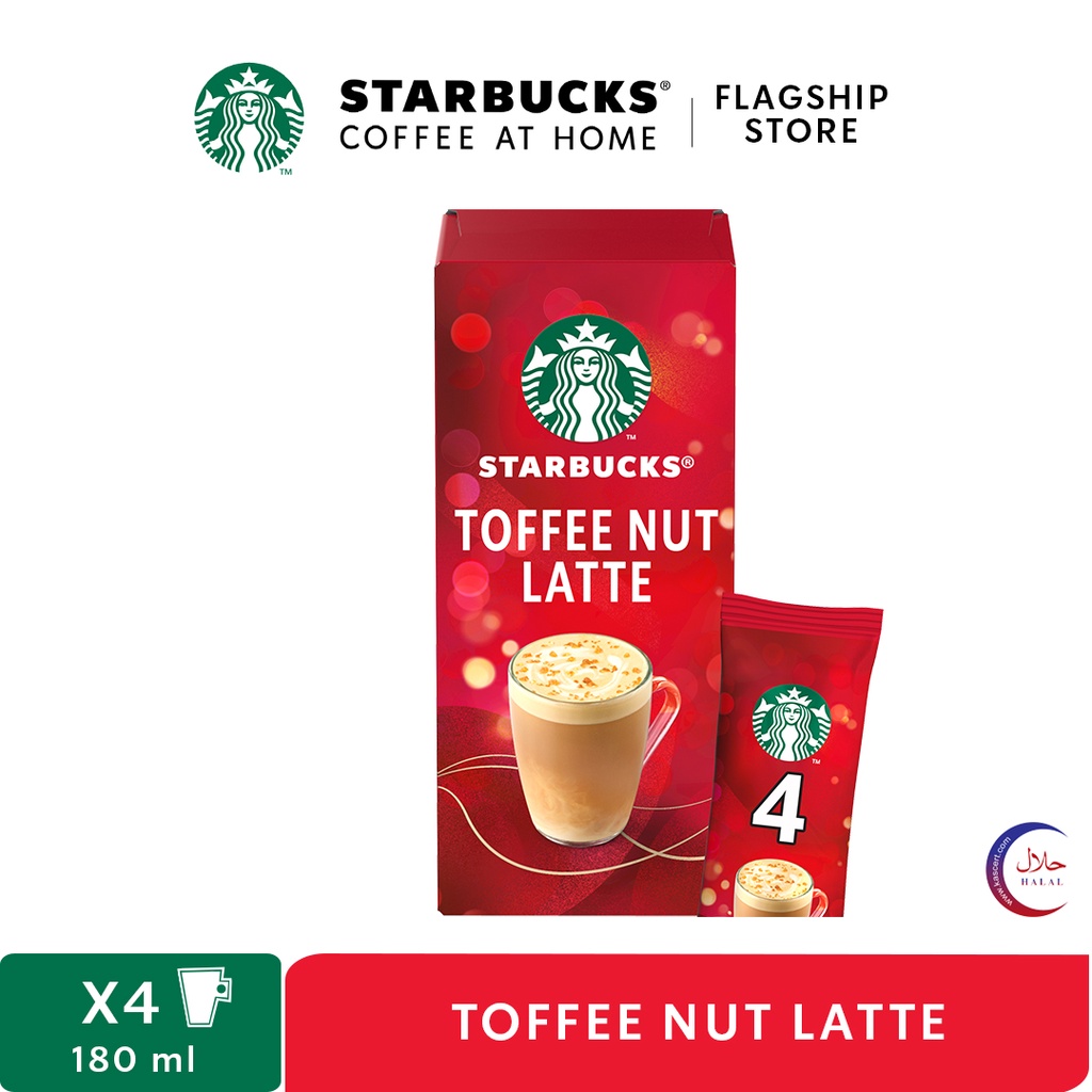 STARBUCKS Toffee Nut Latte Premium Mixes (92g Box of 4 x 23g Sticks