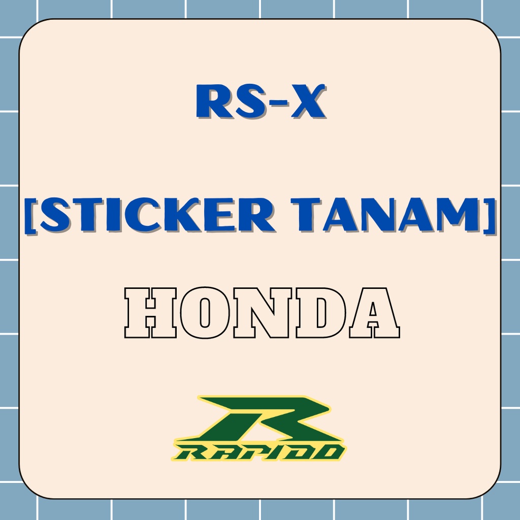 HONDA RS RSX RS-X 150 MALAYSIA RAPIDO COVERSET STANDARD (STICKER TANAM ...