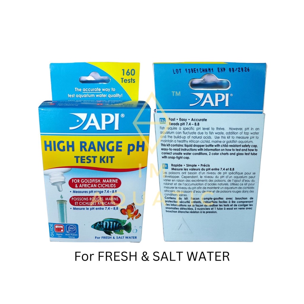 API Test Kit Aquarium Water (pH Ammonia Nitrate Nitrite Phosphate KH ) Freshwater & Saltwater