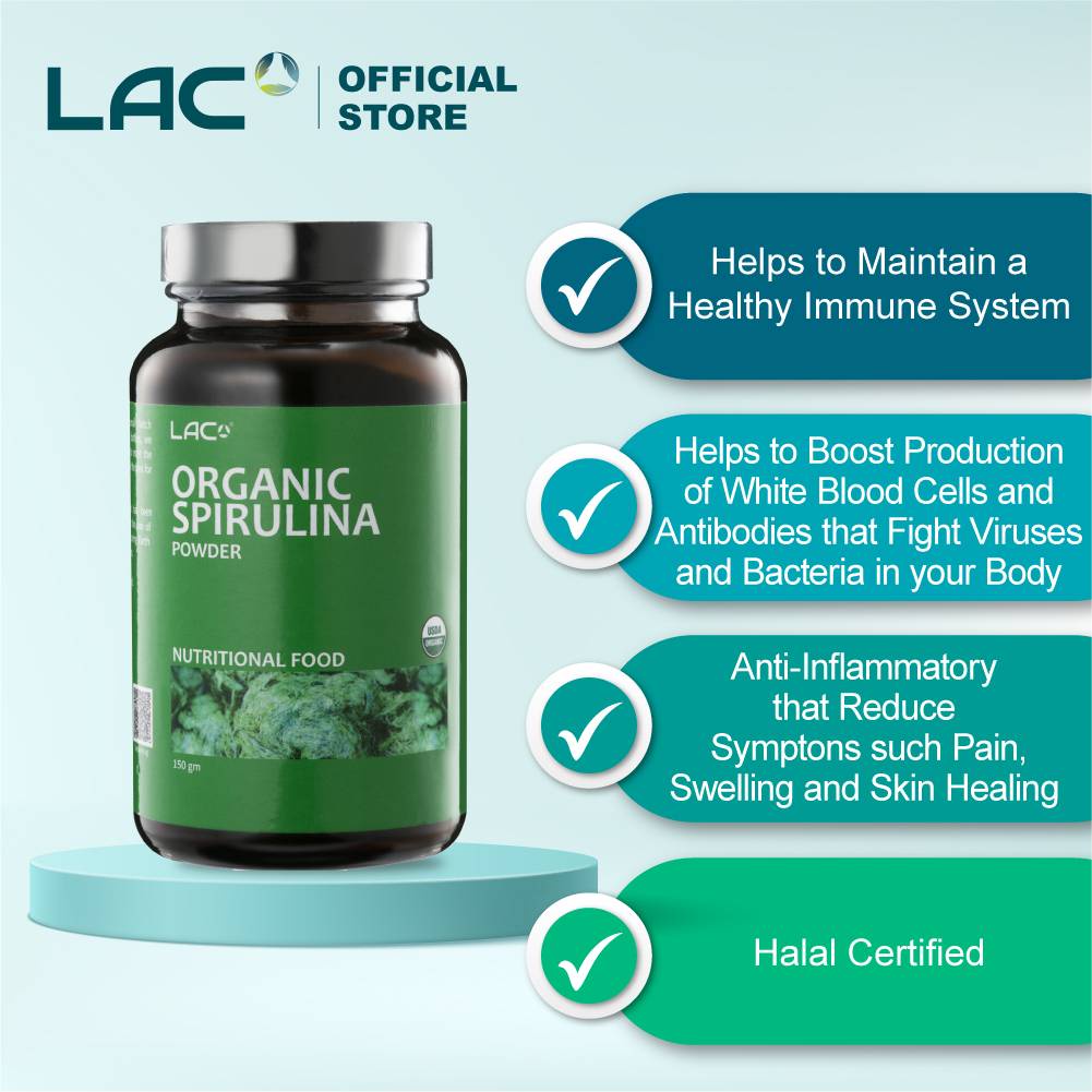 [Expiry Mar 2026] LAC Greens Organic Spirulina Powder (150g) 01400320