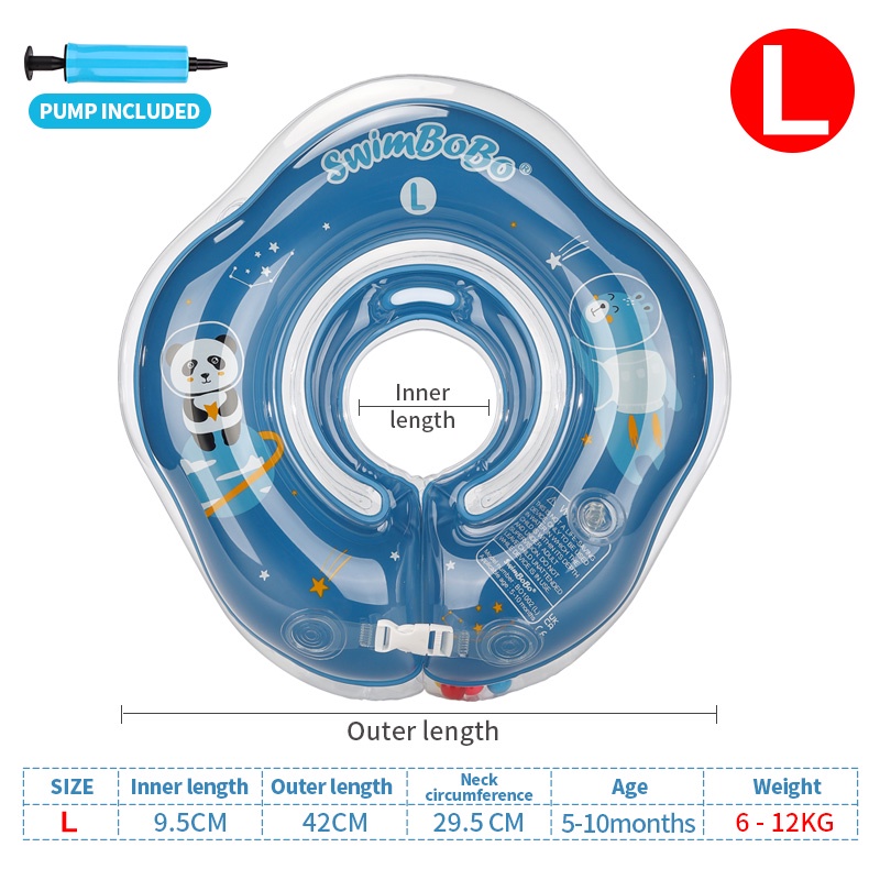 Swimbobo Space Inflatable Swimming Neck Ring Swan Adjustable Safety ...