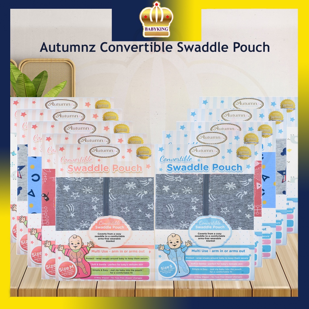 Original Autumnz Convertible Swaddle Pouch Newborn Swaddle Bedung