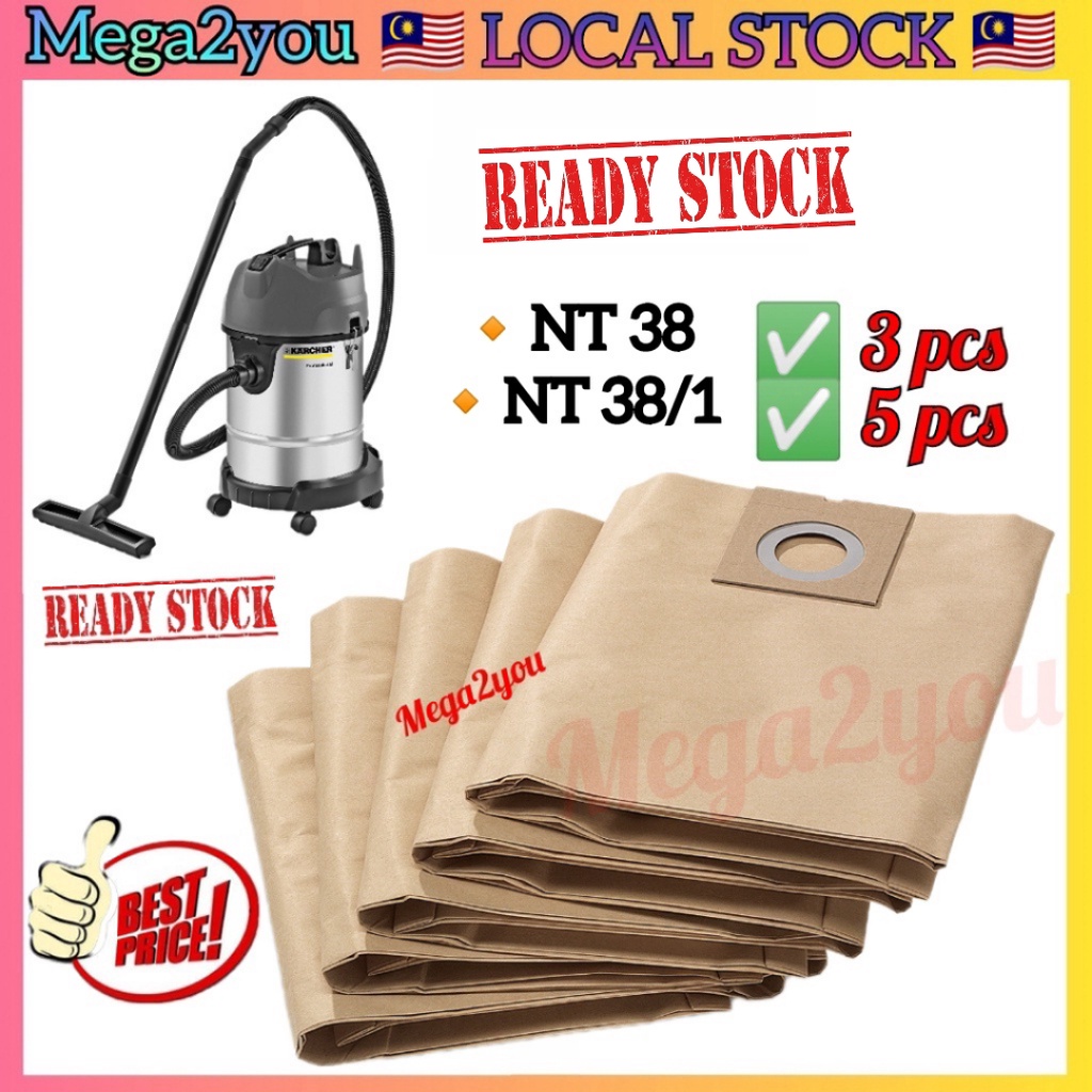 🇲🇾 Replacement for Karcher Vacuum Cleaner Dust Bag NT38 NT 38/1 NT38/1