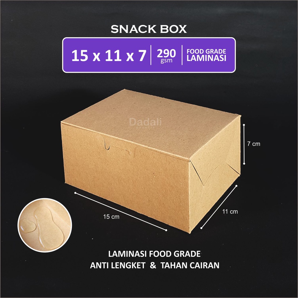 290gsm Thick Chocolate Kraft Laminated Snack Box Cake Box/Fried Chicken ...