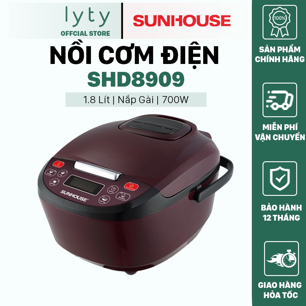 Sunhouse SHD8909 1.8L rice cooker - 100% new - - Cooks rice deliciously ...