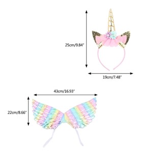 Un* Unicorn Hairband Wing Costume for Girls Children Aurora Unicorn ...