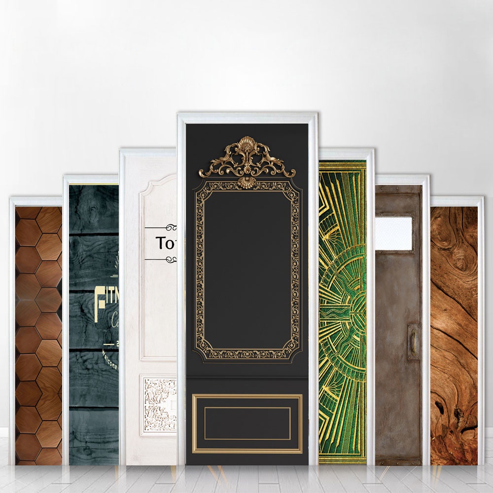 3D Simple Texture Self-Adhesive Door Sticker Wall [50 Styles ...