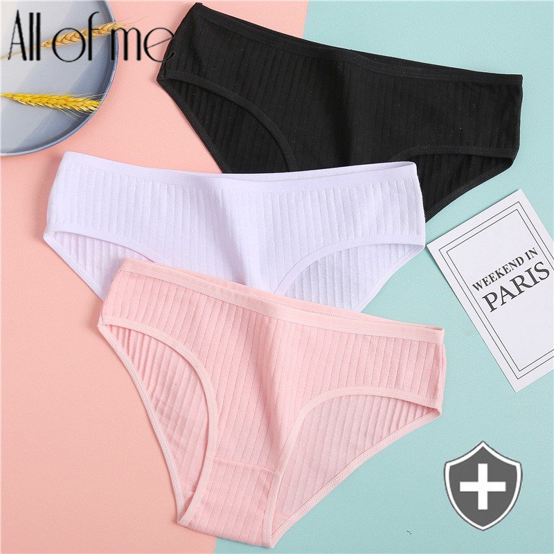 All of me Cotton Panty Solid Color Underwear for Women Shopee Malaysia