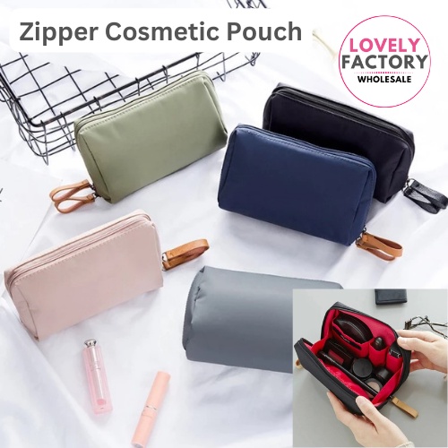 ZIPPER COSMETIC MAKEUP ORGANIZER POUCH BAG TRAVEL SIZE | Shopee Malaysia