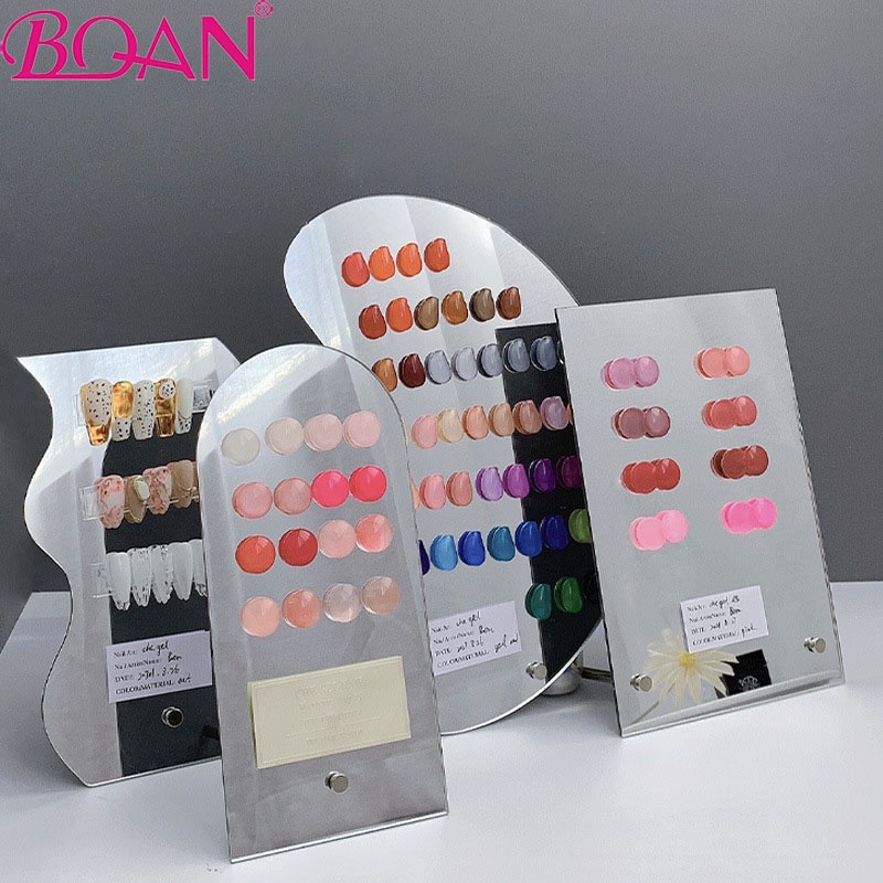 BQAN 1 PC Irregular Mirror Nail Art Display Board Sample Chart Holder ...