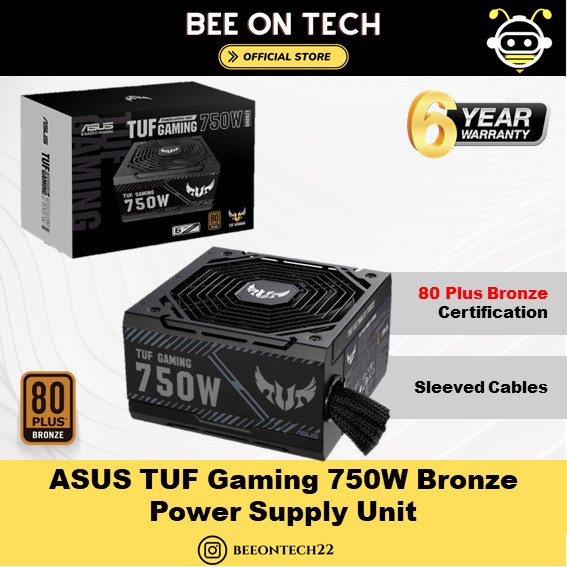 ASUS TUF Gaming 750W Bronze PSU, Power Supply Unit (Axialtech fan design, 6 years warranty