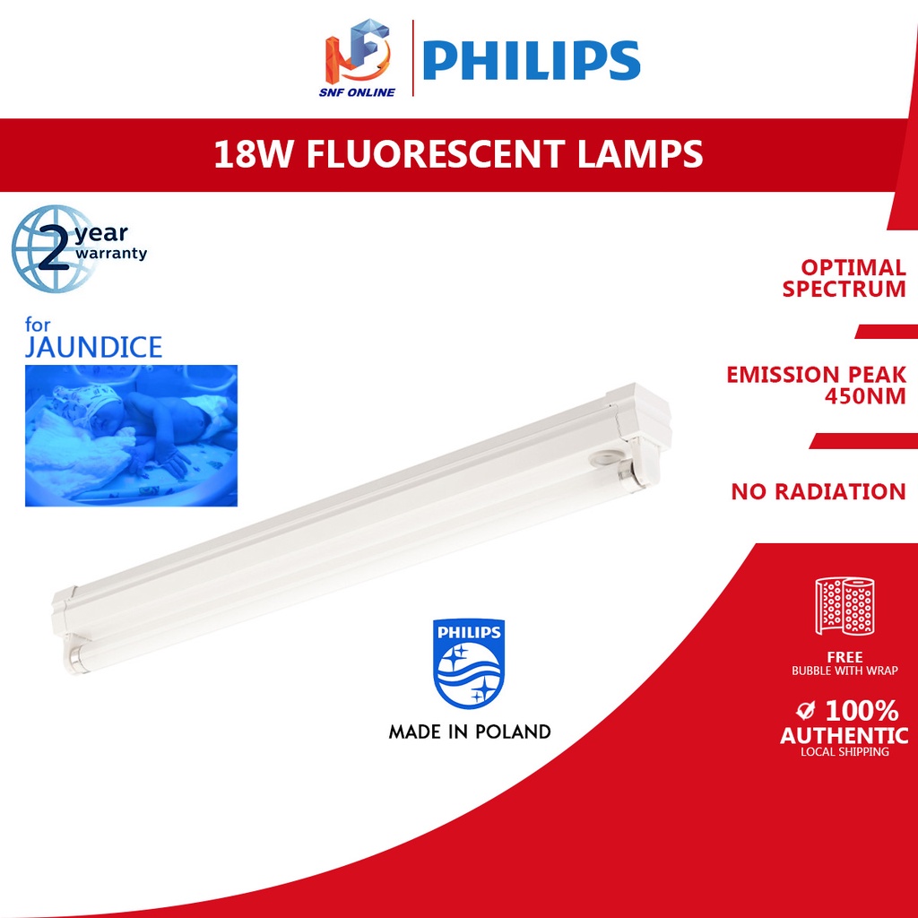 Philips 18w Special Fluorescent Lamps + Housing For Jaundice TLD 18W