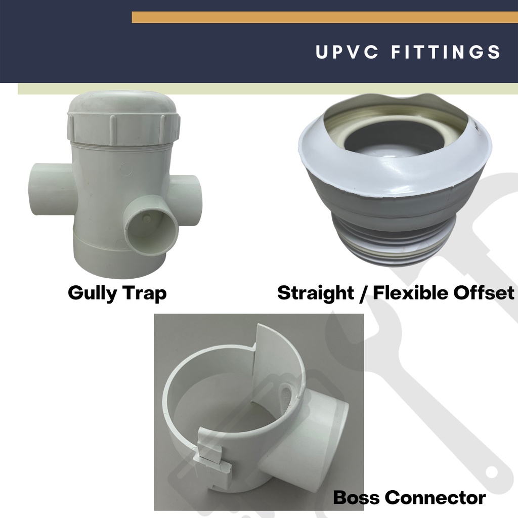 UPVC Straight Offset, Flexible Offset, Boss Connector, Gully Trap ...