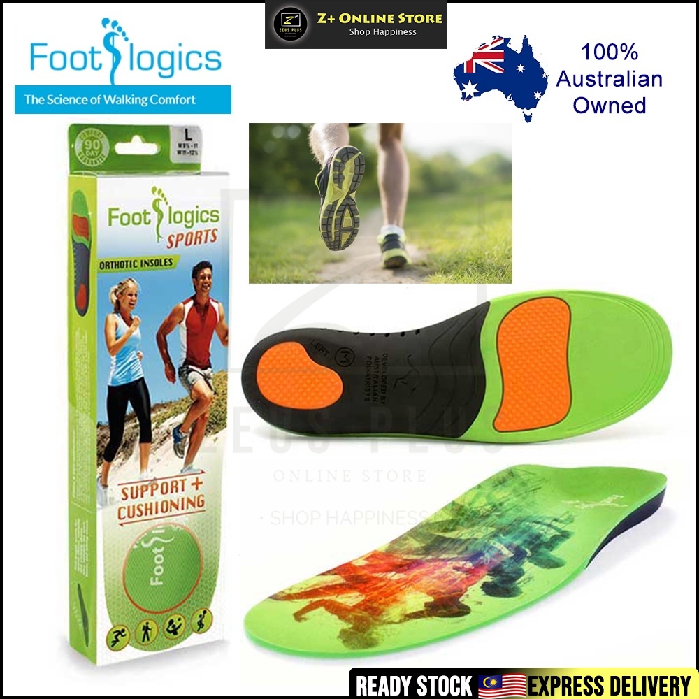 Australia FOOTLOGICS SPORTS Outdoor Orthotic Insole Full Length Soft Cushion Knee Sport Injuries Relief Foot Support Shopee Malaysia