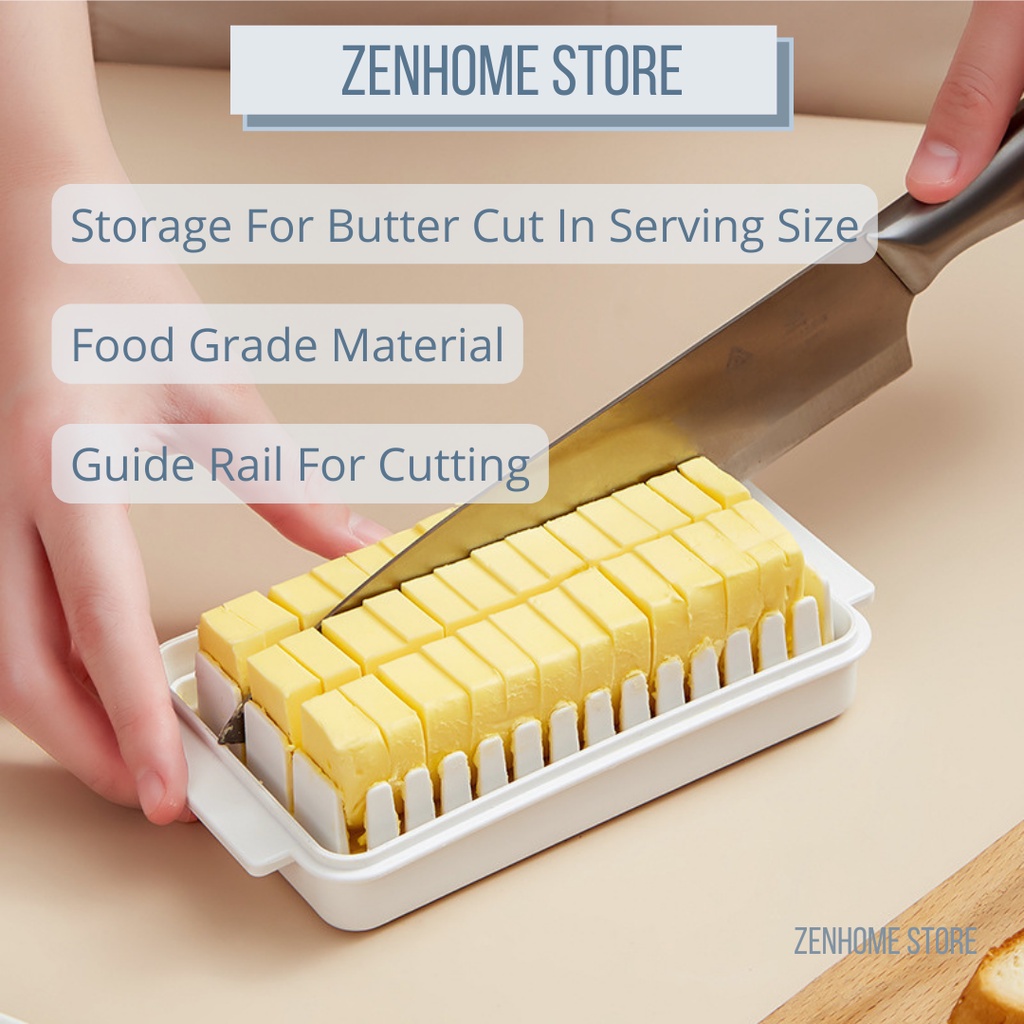 ZENHOME Butter Storage Box Cheese Cutter Box Butter Container Kotak ...