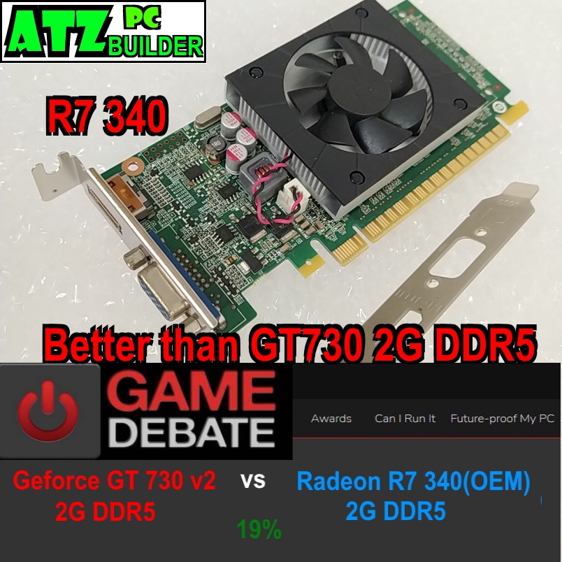 R7340 2G DDR5 128bit sff low profile graphic card(new) Shopee Malaysia