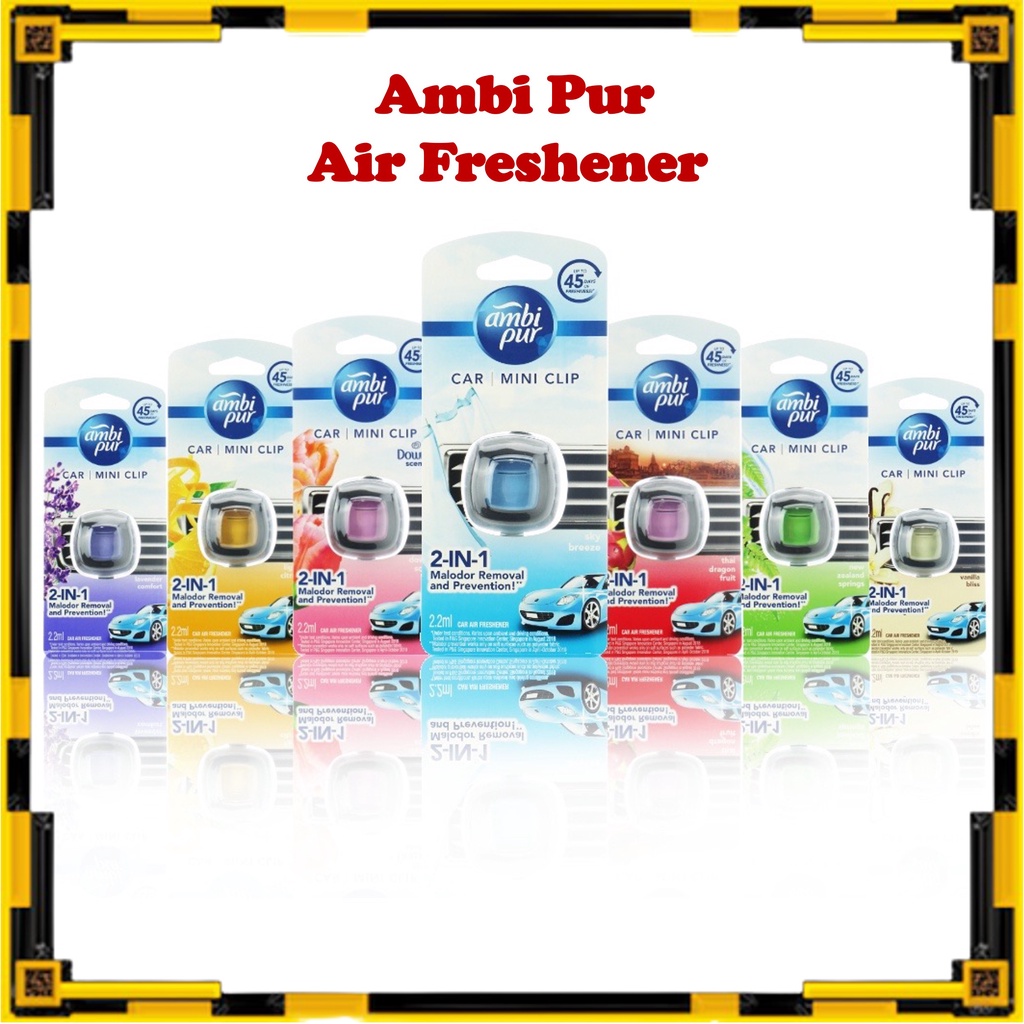 Ambi Pur Car Perfume Air Freshener / Car Mini Clip Lavender Comfort