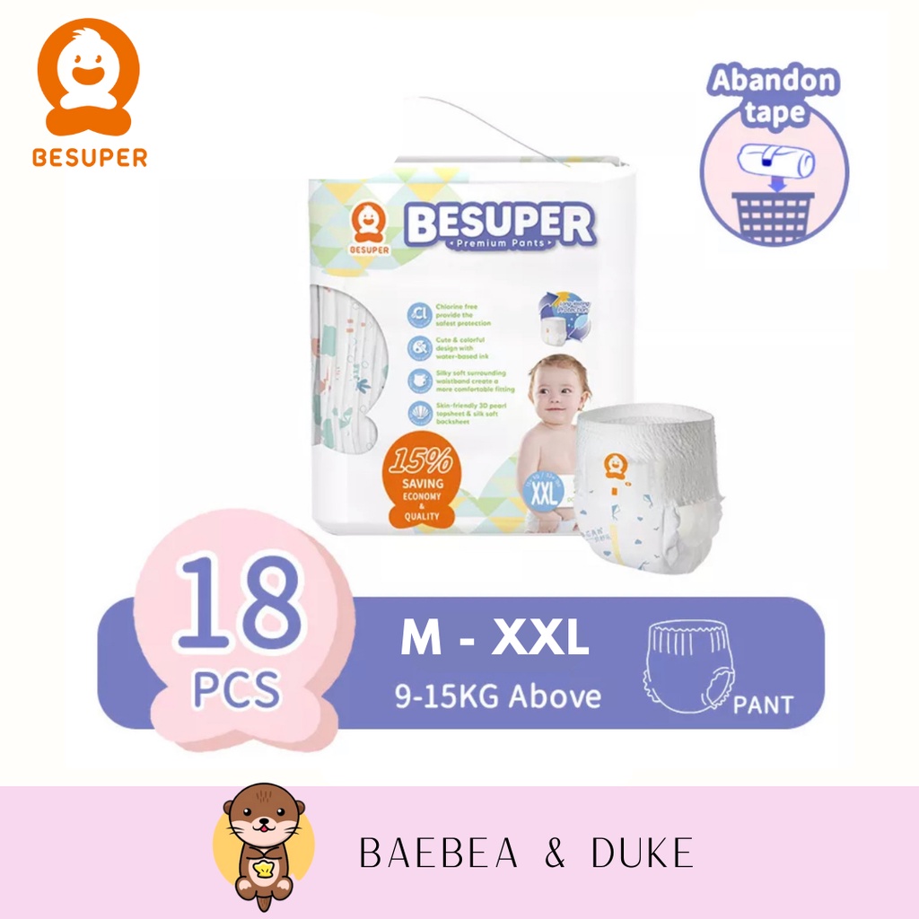 Besuper Premium Baby Diaper Pants - M18/L18/XL18/XXL18 (1 Pack ...