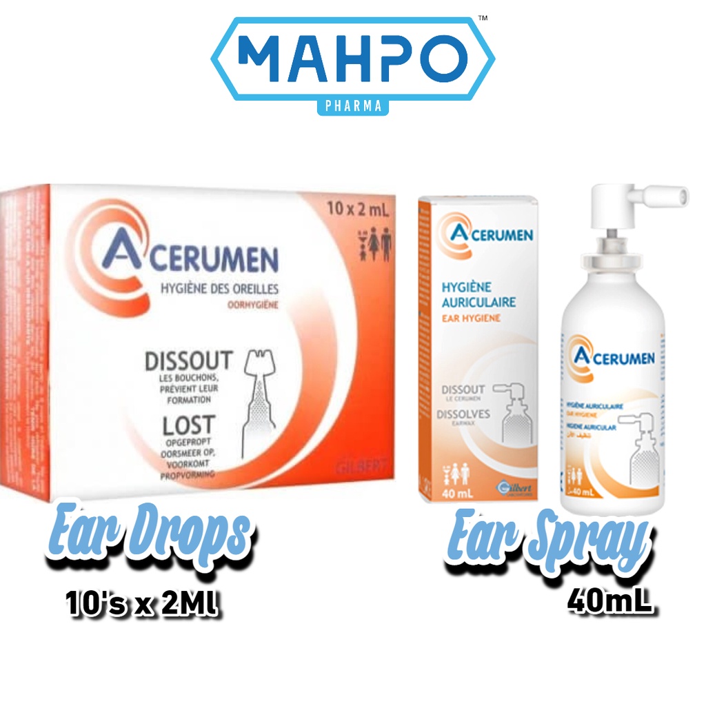 ACERUMEN Ear Hygiene Drop 2ml / Vial ; ACerumen Ear Hygiene Spray