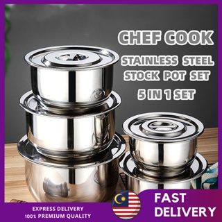 Dropship Stainless Steel Stack And Steam Pot Set With Lid 2 Tier