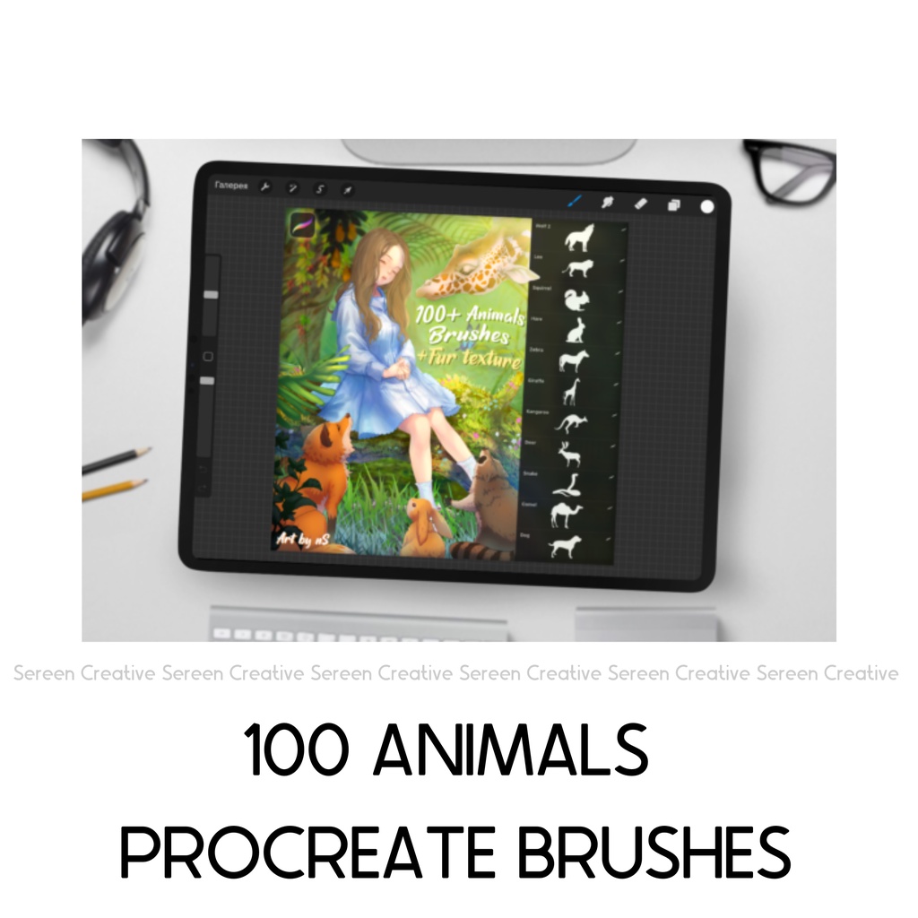 P30 Animals Procreate Brushes Stamps Textures (Birds, Insects, Land ...