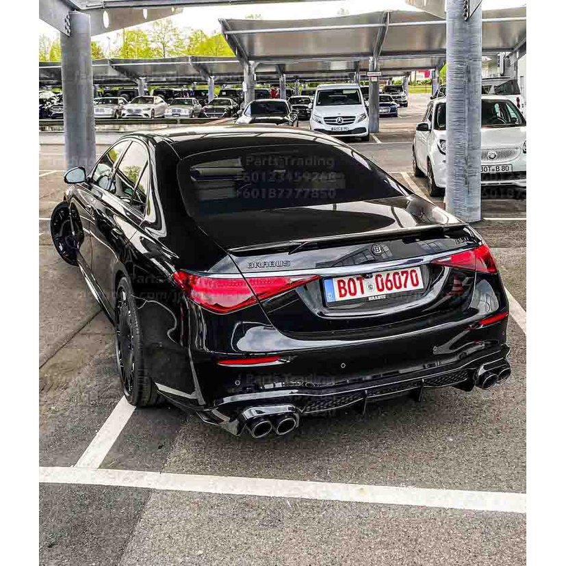 Mercedes S Class w223 Brabus Spoiler Bonnet Lips Rear Spoiler s580e ...