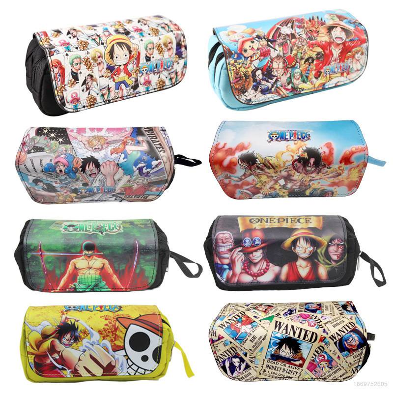 YB2 One Piece Roronoa Zoro Cartoon zipper double-layer pencil case ...