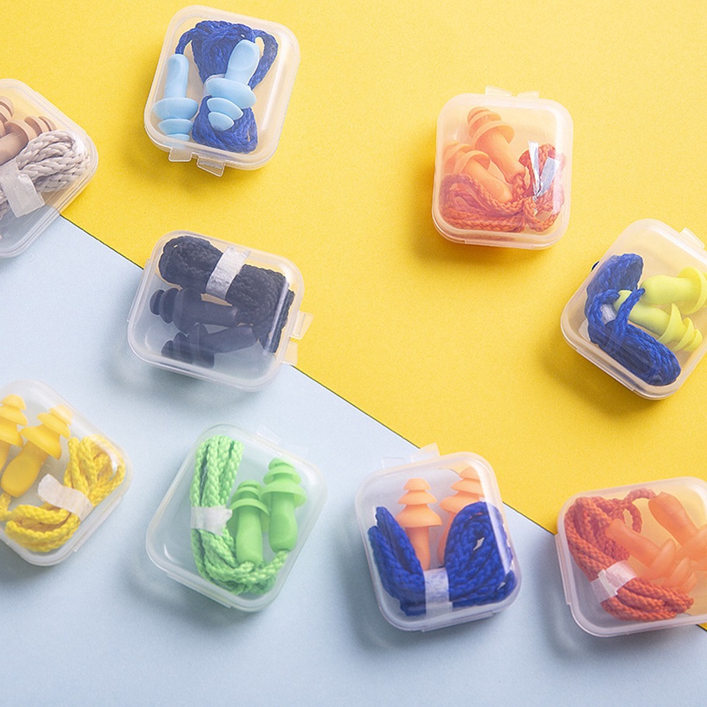 (1-Pair) MILANDO Travel Ear Plug Silicone Waterproof Noise Reduction ...