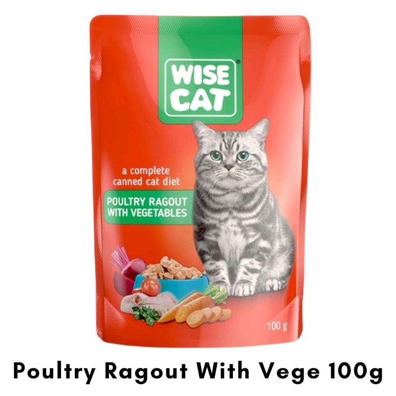 Wise Cat Cat Wet Food Pouch 100g Cat Food healthy wet food makanan