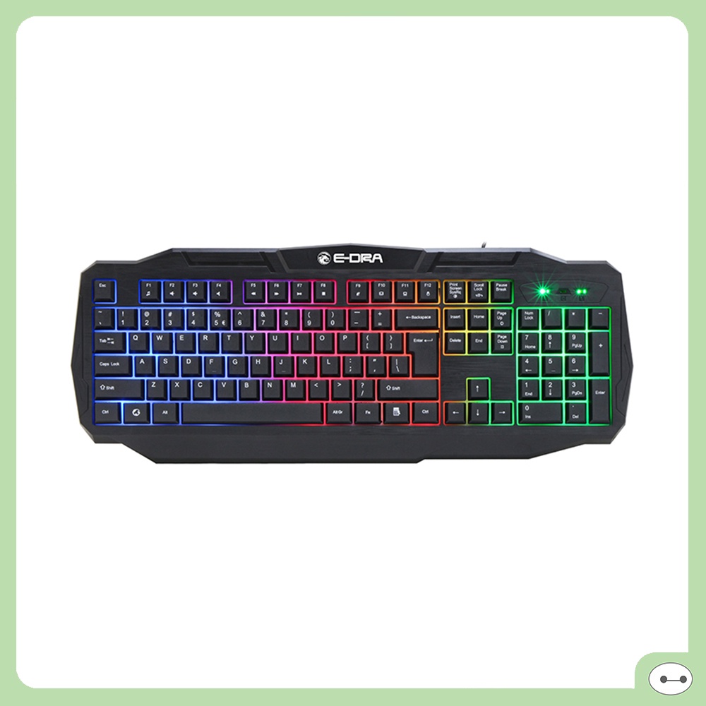 E-dra EK503 LED RAINBOW WATERPROOF FAKE MECHANICAL KEYBOARD | Shopee ...