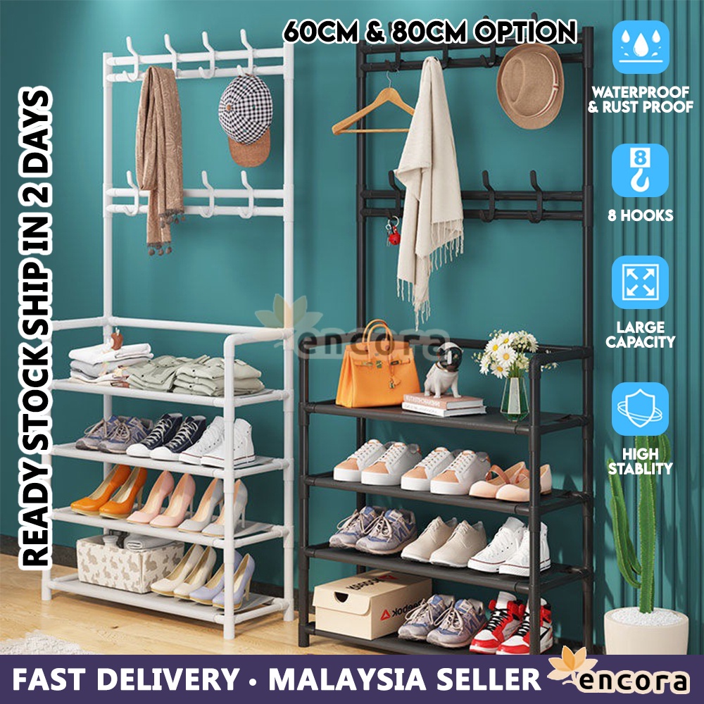 Encora Large Capacity Shoe Rack Shoe Rack With Hanging Area Shoe Shelf ...
